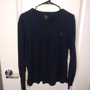 Polo Long Sleeve V-Neck T-shirt